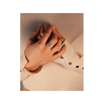 Bague argent 925 perle de culture et zirconias
