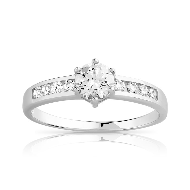 Bague argent 925 zirconias