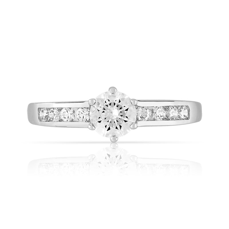Bague argent 925 zirconias - vue 3