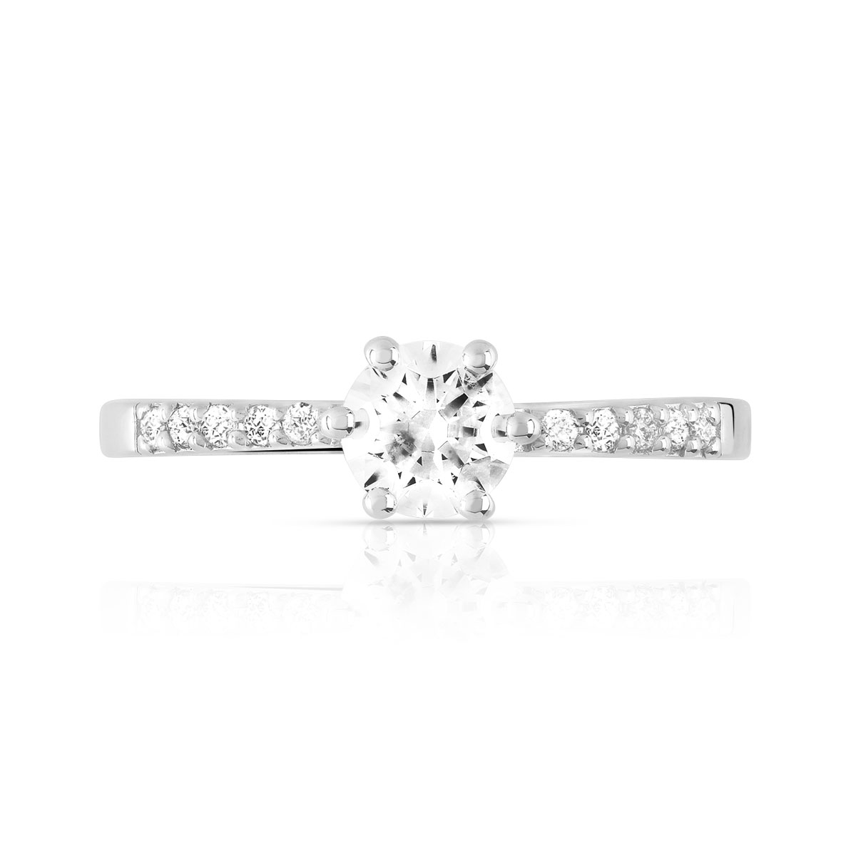Bague argent 925 zirconias - vue 3