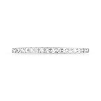 Alliance argent 925 zirconias demi tour