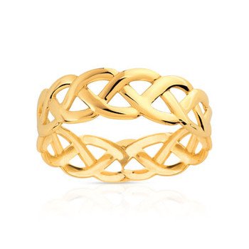 BAGUE tressée en or jaune 375