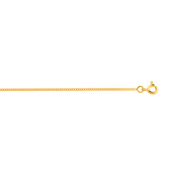 Chaîne maille gourmette or 375 jaune 45 cm