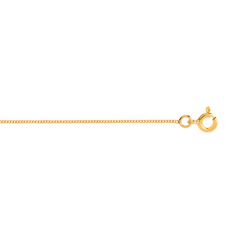 375 yellow gold chain with curb chain 40cm