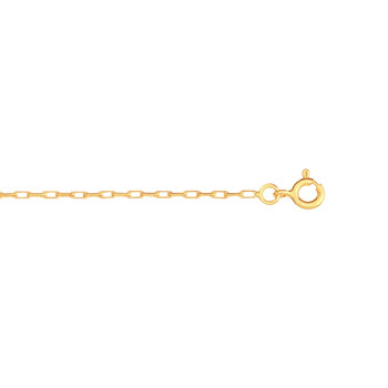 Chaine or 375 jaune maille forçat 50 cm