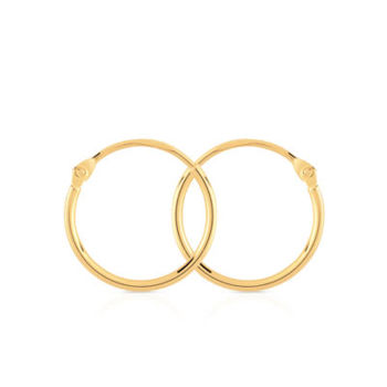 Créoles or 375 jaune 10 mm