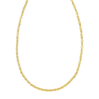 COLLIER en or jaune 375 maille torsadée 45cm