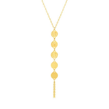 Yellow gold necklace 375 pastille motif 42 cm