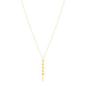 Yellow gold necklace 375 pastille motif 42 cm