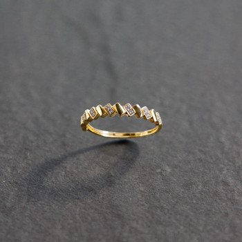 Bague or 375 2 tons diamants