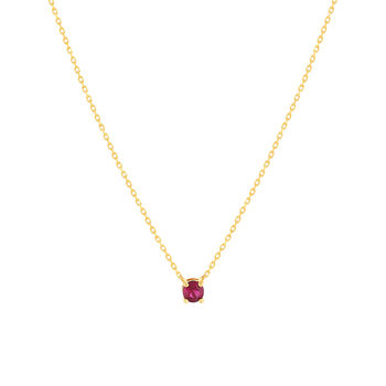 Collier or 375 jaune rubis 0.22ct 45cm
