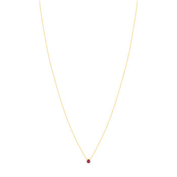 Collier or 375 jaune rubis 0.22ct 45cm