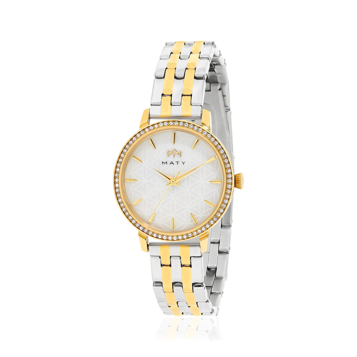 Montre MATY femme bracelet acier inoxydable bicolore