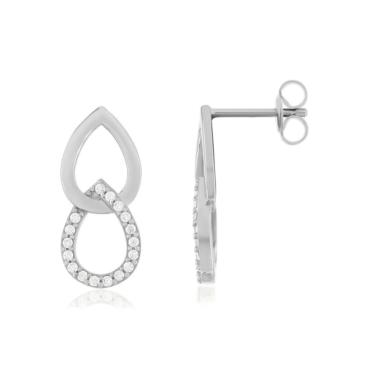 Boucles d'oreilles argent zirconias