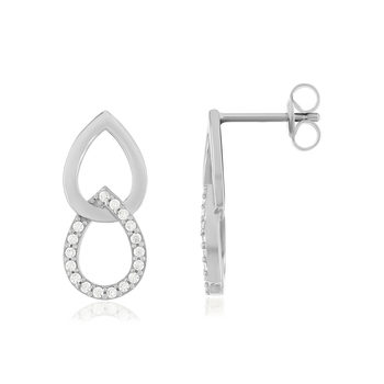 Boucles d'oreilles argent zirconias