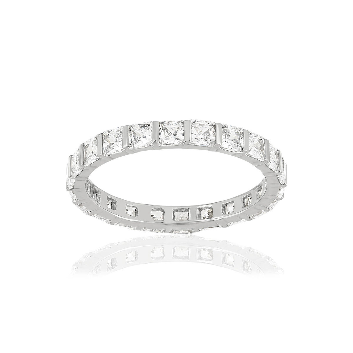 Alliance argent 925 tour complet zirconias