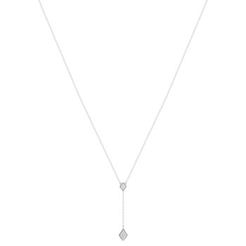 Collier argent 925 zirconias 45 cm forme de goutte