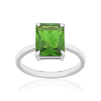 Bague argent 925 zirconia vert