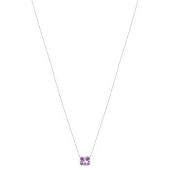 Collier argent 925 zirconia violet 45cm