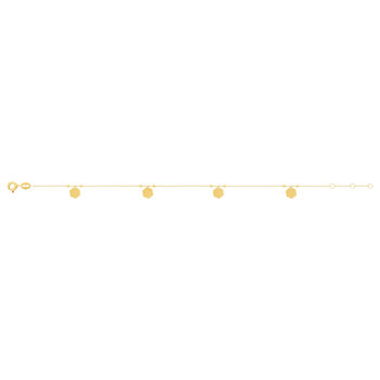 Bracelet or 375 jaune motif nids d'abeilles 19cm