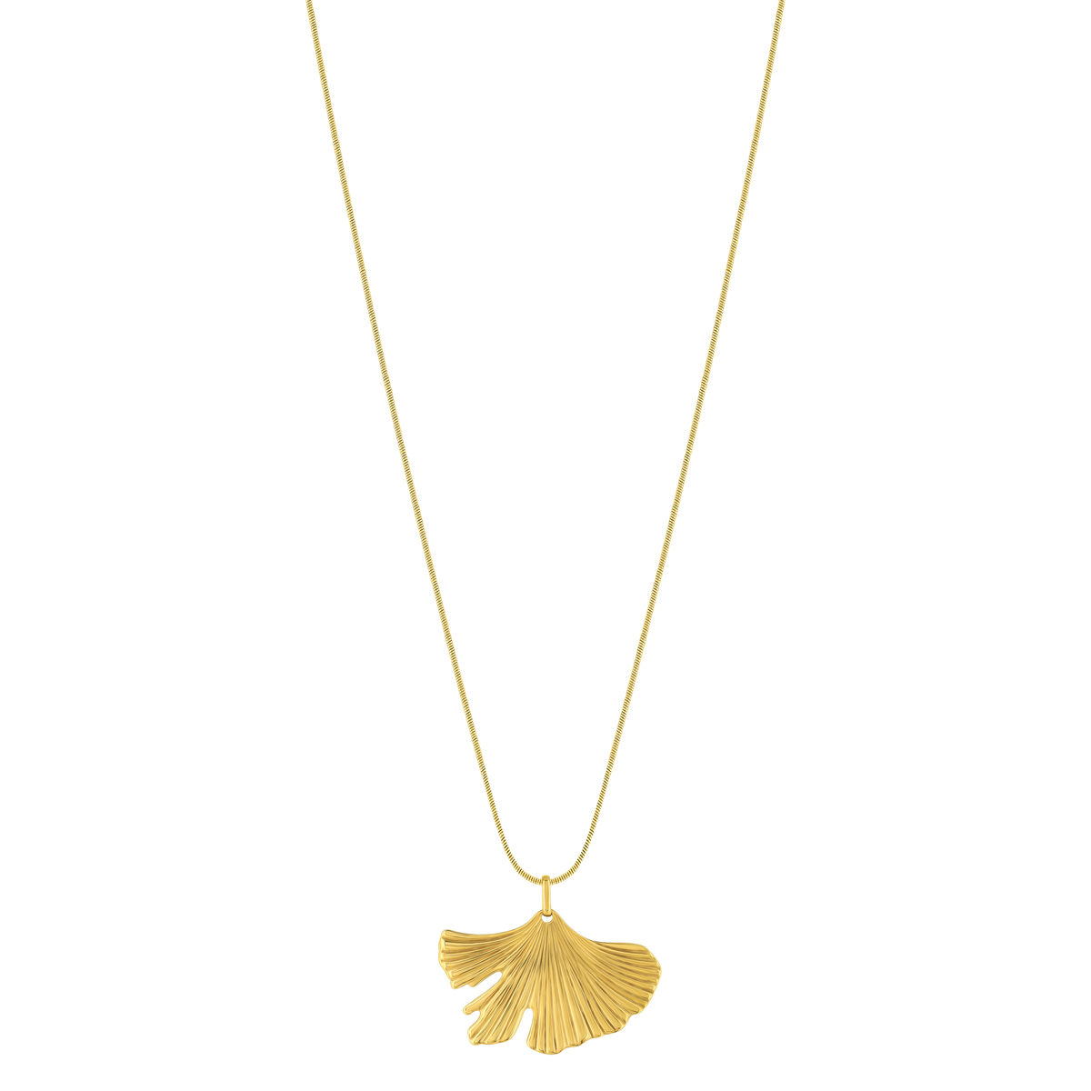 Collier acier jaune motif fleur 55cm - vue 2