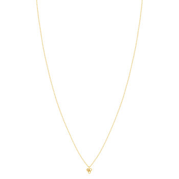 Gouden collier 375 gele zirkonia's honingraatpatroon 45cm