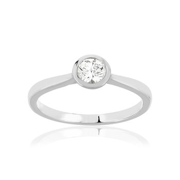 Bague argent zirconias serti clos
