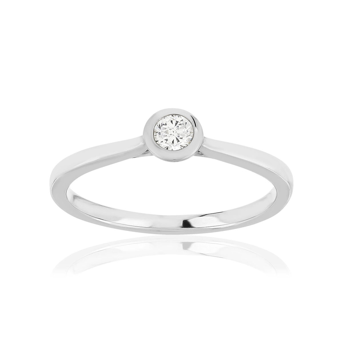 Bague argent zirconias serti clos