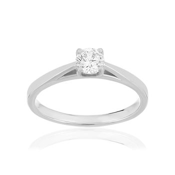 Bague argent zirconias serti 4 griffes