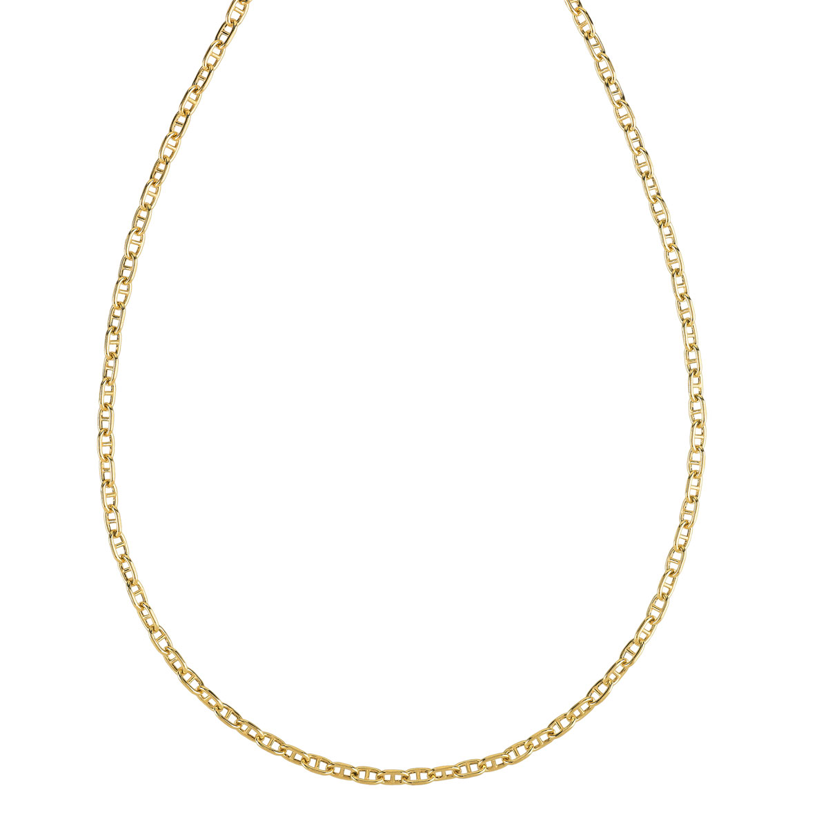 Chaîne or 750 jaune maille marine 55 cm - vue D1