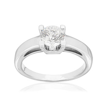 Solitaire or 750 blanc diamant HP1 1 carat