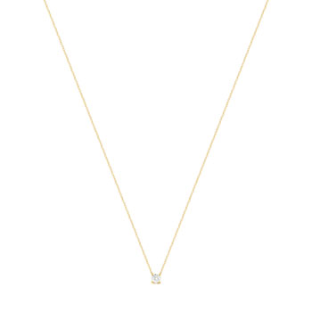 Collier solitaire or 750 jaune diamant HP1 0.5 carat 42cm