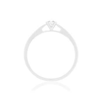 Solitaire or 750 blanc diamant HP1 0.1 carat