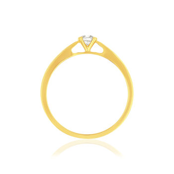 Solitaire or 750 jaune diamant HP1 0.1 carat