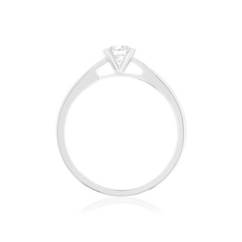 Solitaire or 750 blanc diamant HP1 0.2 carat