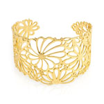 Bracelet manchette plaqué or ouvert