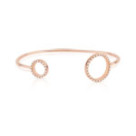 Bracelet plaqué or rose zirconias 60 mm