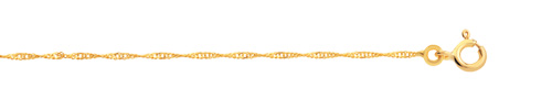 Chaine maille torsade plaqu&eacute; or 40 cm