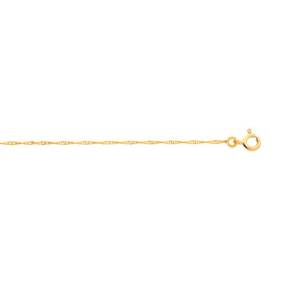 Chaine maille torsade plaqué or 45 cm