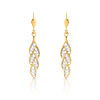 Boucles d'oreilles plaqué or 2 tons