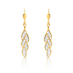 Boucles d&rsquo;oreilles plaqu&eacute; or 2 tons
