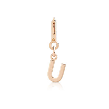 Charm's pour bracelet plaqué or rose 'u'