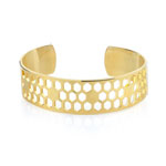Bracelet manchette plaqué or