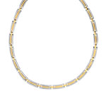 Collier acier plaqu&eacute; or
