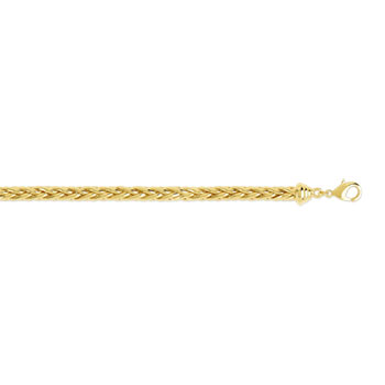 Bracelet plaqué or maille palmier 19 cm
