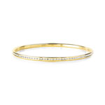 Bracelet jonc plaqué or zirconia