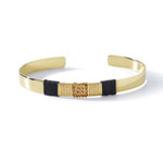 Bracelet plaqué or coton