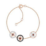 Bracelet plaqué or rose 2 tons zirconia
