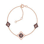 Bracelet plaqué or rose zirconia