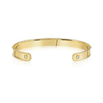 Bracelet jonc plaqué or zirconia